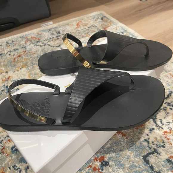 PERFECT CONDITION LUXURY Black Drepani thong sandals from Ancient Greek Sandals - Picture 2 of 4